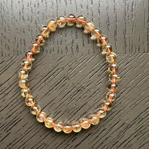 HQ citrine bracelet 6mm SIZE 6.5’